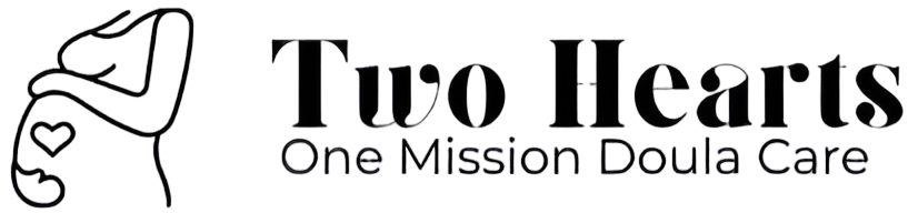 2 heart doula logo